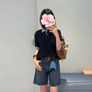 原439 线高腰百慕大牛仔短裤 特惠219 洗水中央裤 25新款 不退不换