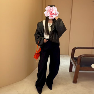 不退不换 原469 特惠239 26新款 显瘦显腿长 高腰阔腿弯刀牛仔裤