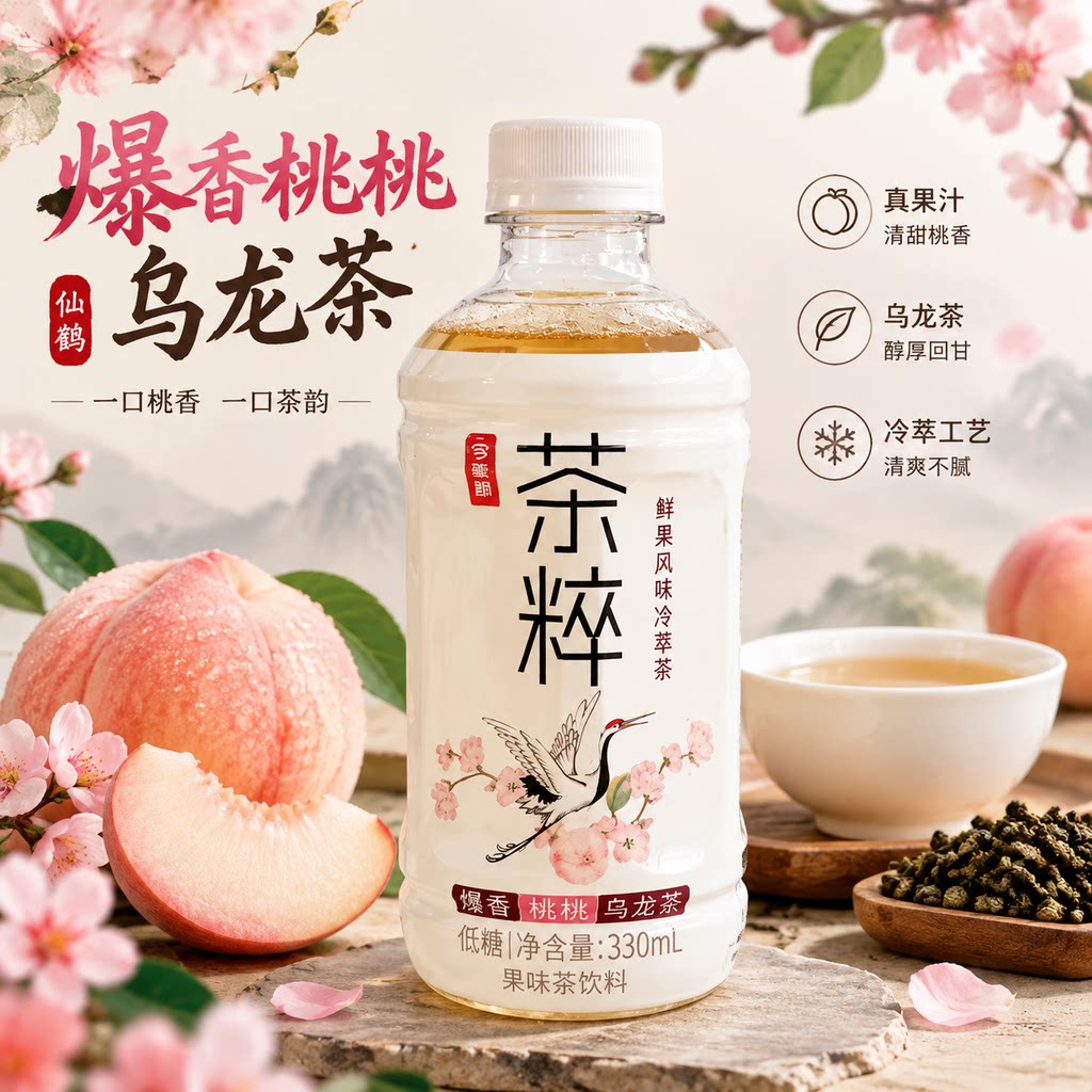 今麦郎茶粹蜜桃乌龙茶330ml