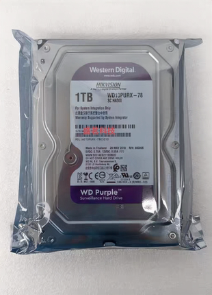 西数WD10PURX/EJRX 1T 3.5紫盘 海康大华监控台式机安DVR专用硬盘