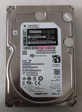 联想 7XB7A00053 00YK042 8T 7.2K 3.5 SATA 6Gb SR550服务器硬盘