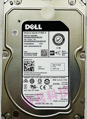 DELL R530 R630 R930 ST6000NM0095 0RHVWG 6T SAS 7.2K 3.5硬盘