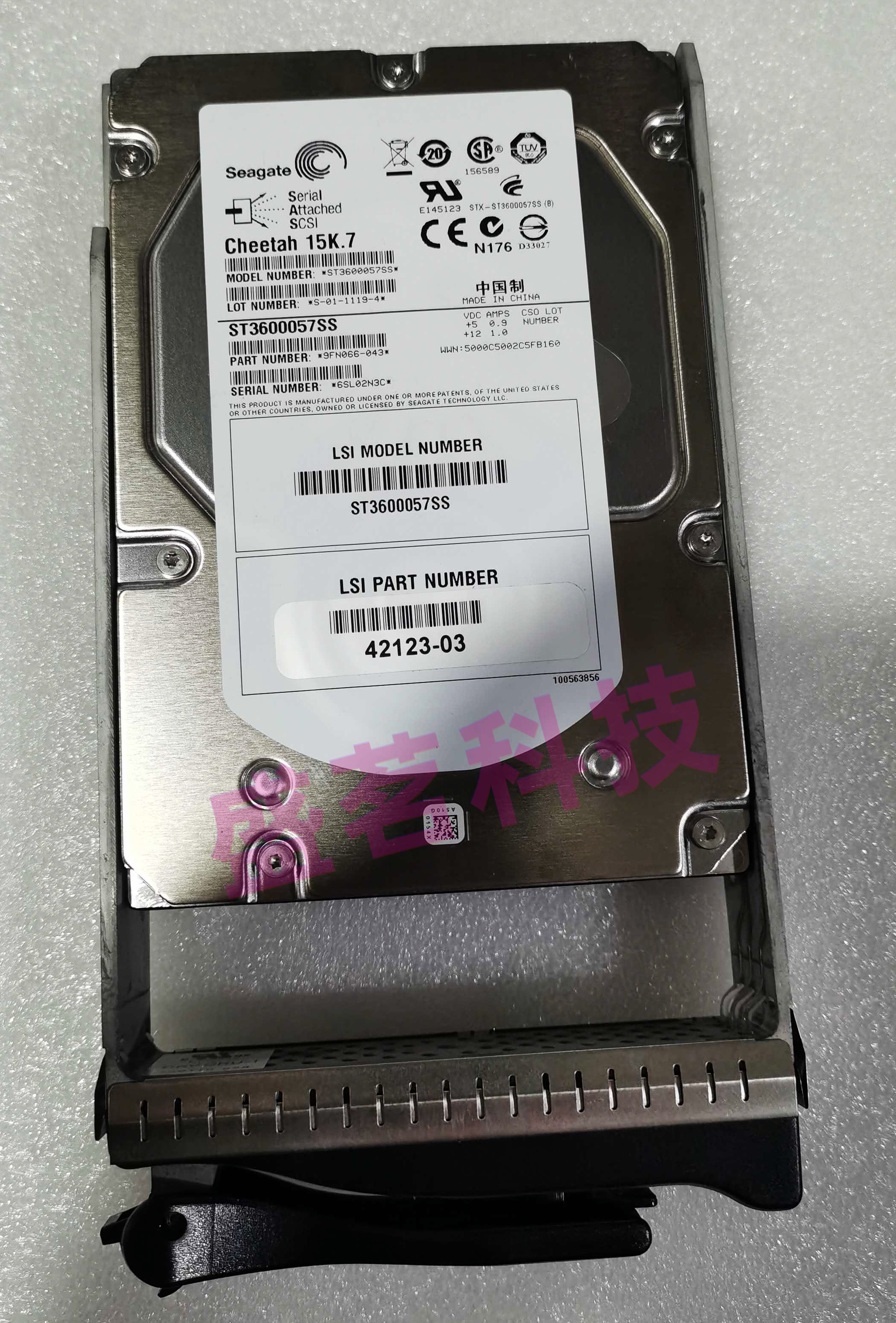 浪潮LSI AS500H AS600G3 ST3600057SS 42123-03 600G 15K SAS硬盘
