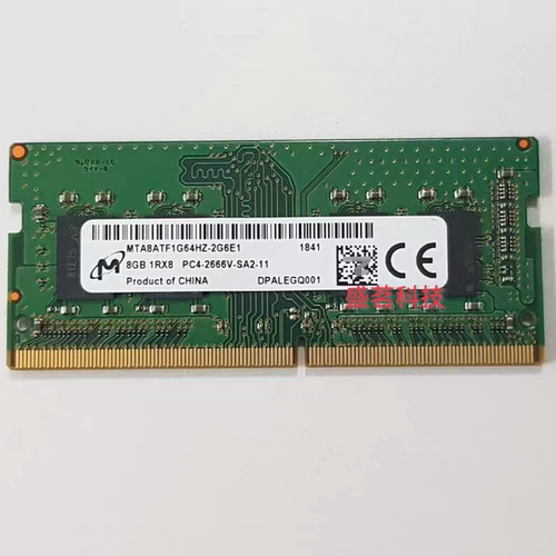 MT镁光MTA8ATF1G64HZ-2G6E1 8G 1RX8 PC4-2666V-S DDR4笔记本内存