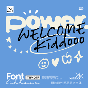 procreate英文字体包 抽象旷野艺术涂鸦手写英文字体ai 2款