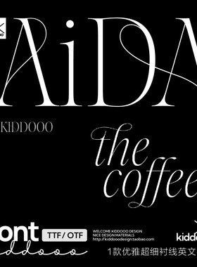 极简高级艺术复古欧式婚礼新古典主义完美超细衬线ai英文ps字体包