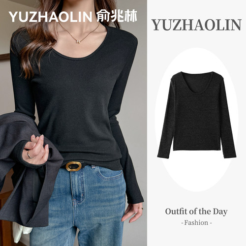 低领打底衣女冬装修身显瘦小个子