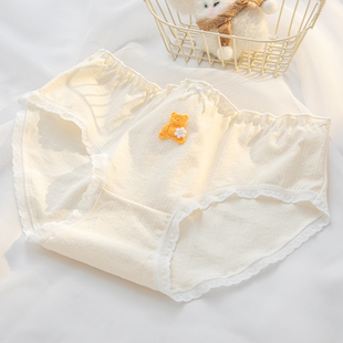 头 全棉裆中腰无痕透气少女生三角短裤 内裤 女士纯棉7a抗菌2025新款