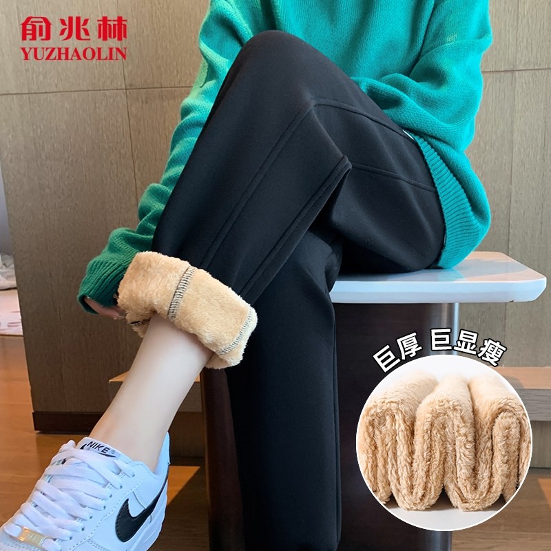 加绒运动裤女秋冬季2025新款休闲束脚宽松卫裤仿羊羔绒加厚棉裤子,女装/女士精品,休闲裤,淘宝优惠券,粉丝福利购,淘宝优惠卷