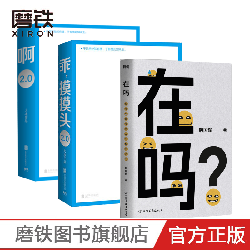 【3册套装】在吗+啊2.0+乖摸摸头2.0 韩国辉 大冰 短篇小说故事集 磨铁图书 正版书籍