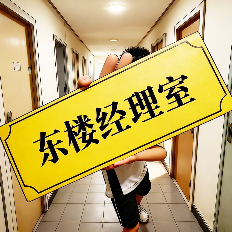 东楼经理室魔丸宿舍寝室创意门牌