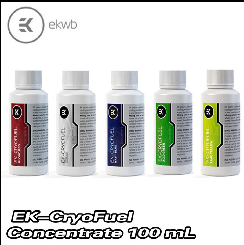 新款EK-CryoFue浓缩100ml水冷液着色防锈防腐添加剂红绿蓝透明黄