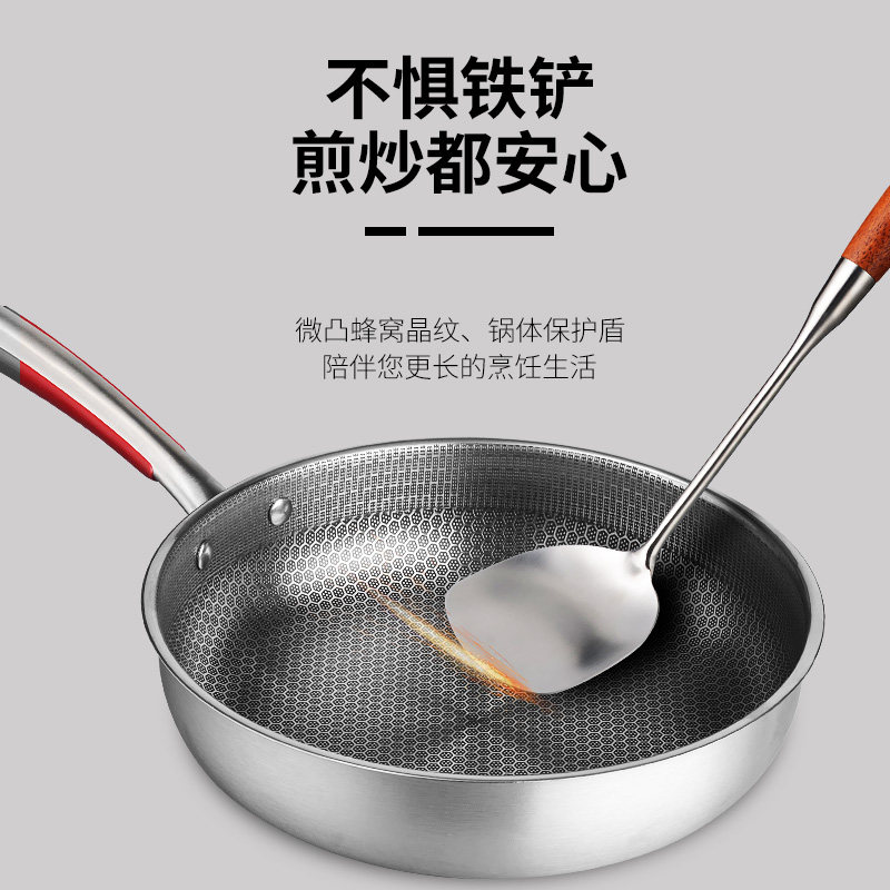 定制庆展平底锅不粘锅家用煎锅煎蛋煎牛排锅煎饼锅电磁炉燃气灶通