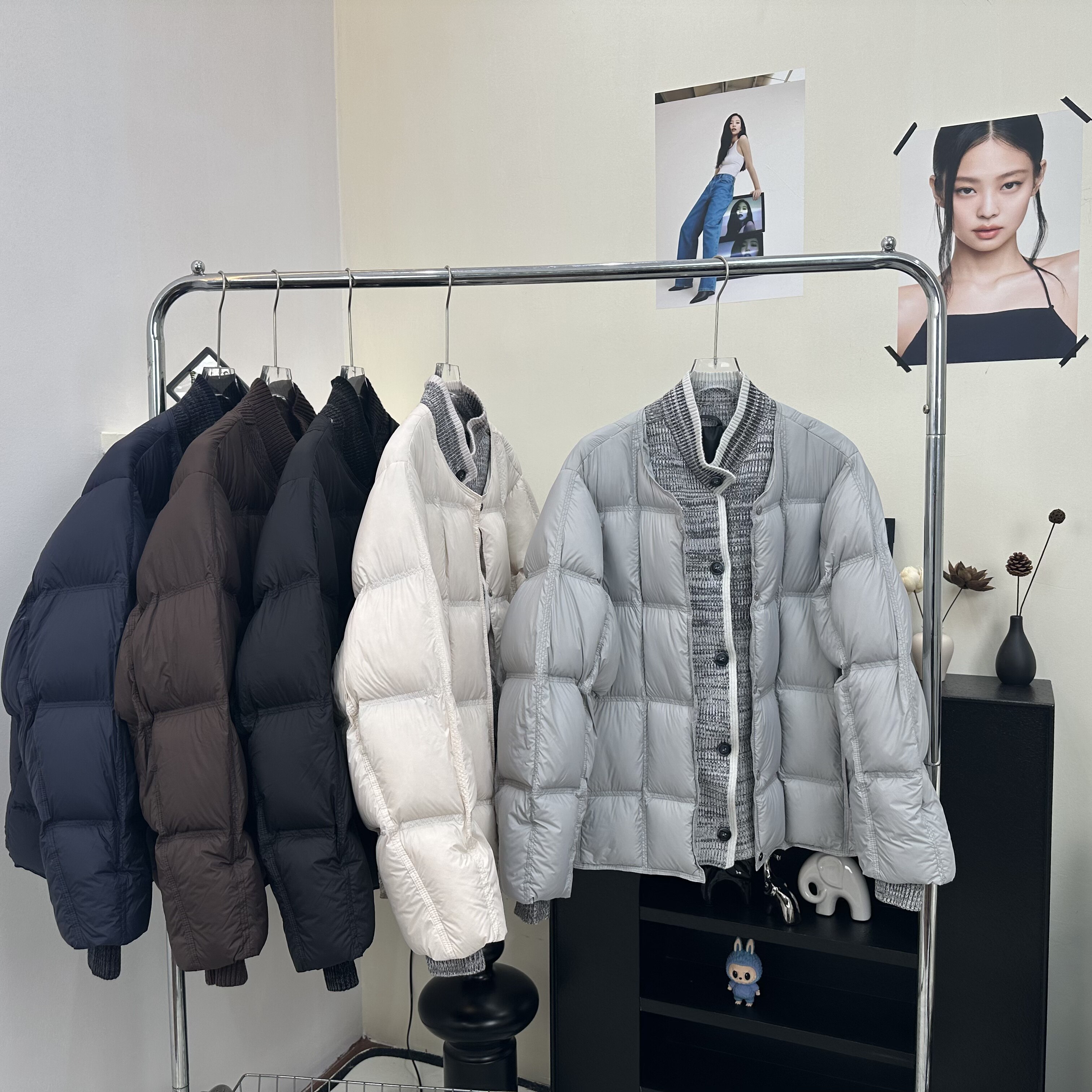 欧洲站2025针织拼接羽绒服