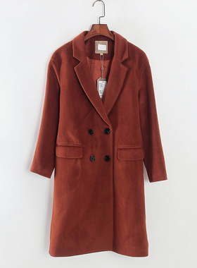 纳系列 秋冬新款女装高端品牌库存折扣双排扣毛呢大衣Y3305B