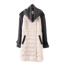 拼接中长款 品牌库存折设计款 羽绒棉服F184 秋冬新款 贝系列