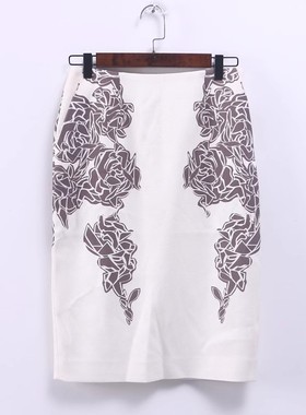 孤品系列 春秋新款女装品牌库存折扣轻熟风印花半裙D166-7