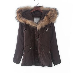 冬季 时尚 新款 库存折扣奢华貉子毛短款 羽绒服Y1437 专柜女装 安系列