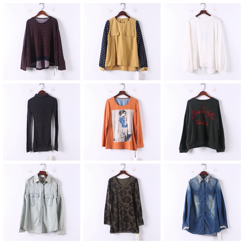 单件系列 春秋新款品牌库存折扣多款式韩版百搭休闲女式上衣D965