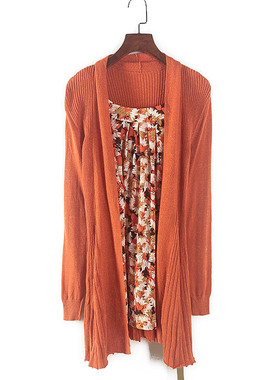 非系列 新品春秋款专柜女装库存折扣随性慵懒风桔色针织衫Y2298A