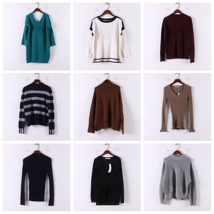 单件系列 春秋新款库存折扣多款式休闲韩版女式针织上衣D827