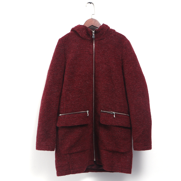 ESP系列中长款连帽毛呢外套