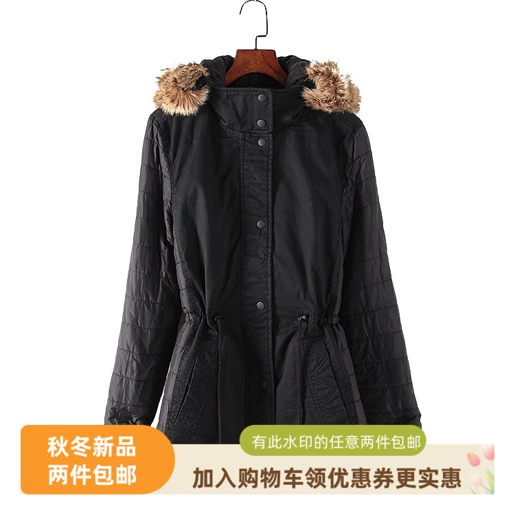 ESP系列 新款冬季女装品牌库存折扣连帽收腰棉服棉衣Y287