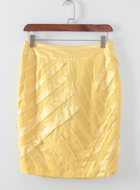 贝系列 春夏新款品牌库存折扣女装时尚百搭显瘦包臀半裙F333D