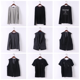 深色简约百搭男式 单件系列 式 春夏库存折扣多款 上衣D671 新品