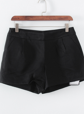 品牌系列 新品春夏款专柜女装库存折扣经典款黑色休闲短裤F1359A