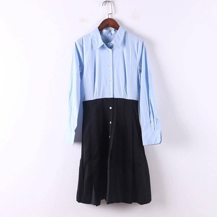 孤品系列 夏季新款女装品牌库存折扣时尚拼色淑女风连衣裙D689-10