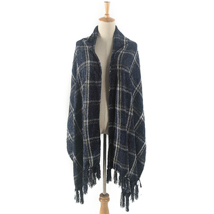 MJ系列 秋冬品牌专柜库存折扣通勤气质百搭格纹女士围巾Y5173