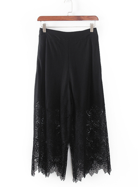 索系列 春夏新款品牌库存折扣女装时尚设计款蕾丝休闲裤F934A