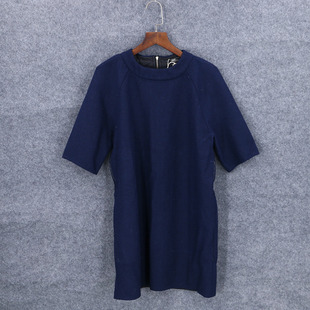 品牌库存折扣插肩袖 孤品系列 女装 新款 呢料连衣裙D1085 夏季