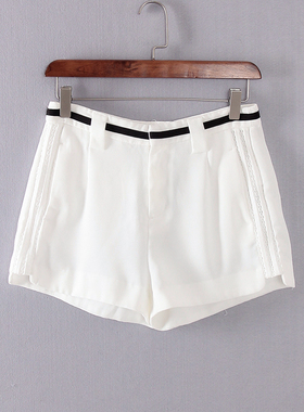 MC系列 夏季新品品牌女装库存折扣直筒休闲薄款休闲短裤S2959A