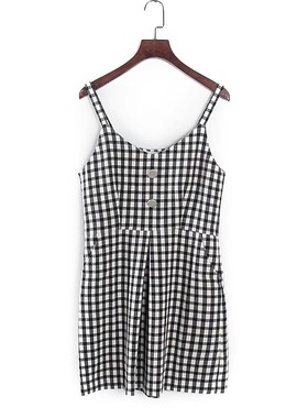 香蕉系列 春秋新款专柜女装库存折扣侧拉链吊带背心裙Y4908B