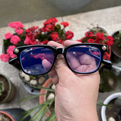 日系复古大框防蓝光装饰眼镜架