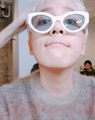 2018古力娜扎同款 防晒优雅白色太阳眼镜 墨镜张大奕ins遮阳韩版