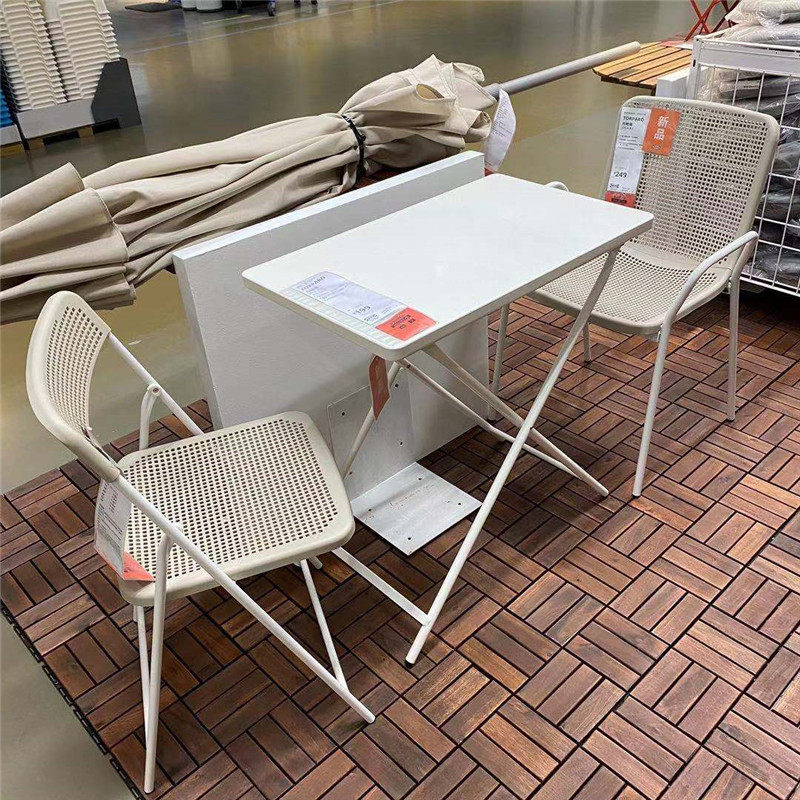 ikea宜家托帕瑞桌子椅子户外可折叠桌阳台餐桌茶咖啡桌椅国内代购