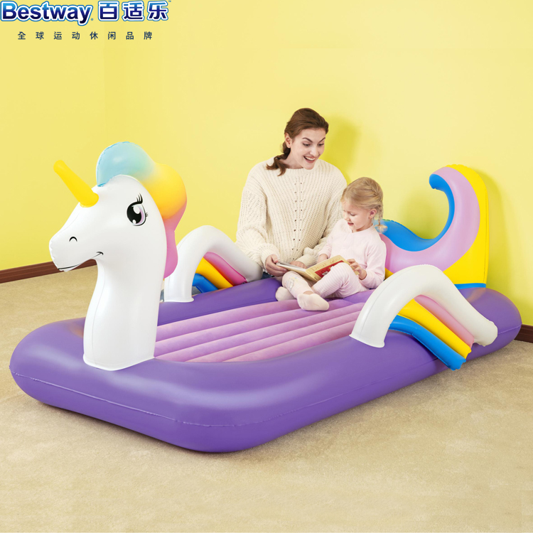 原装正品Bestway儿童充气床垫加厚植绒气垫床幼儿午休送气泵