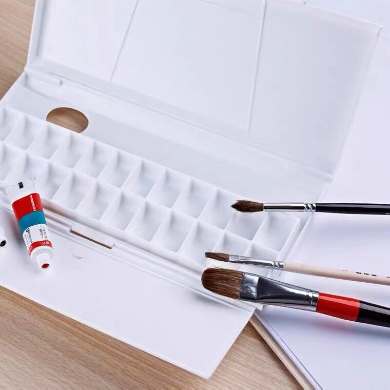 调色盒水彩组合式密闭式白色颜料保湿盒便携带易清洗美术绘画推荐