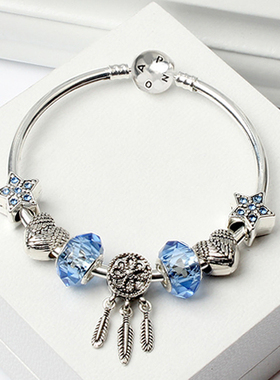 单圈心形挂坠女士日韩风玲珑手镯