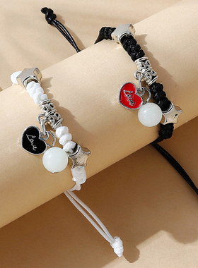 时尚风手编蝴蝶百搭饰品夜光珠