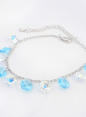 闪亮圆片多色甜美风浪漫水晶手链