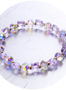 蝴蝶甜美风多色水晶手链