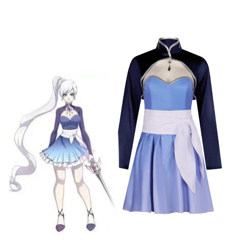 动漫 RWBY cos服女主角魏丝雪倪Weiss Schnee擎天王国cosplay套装