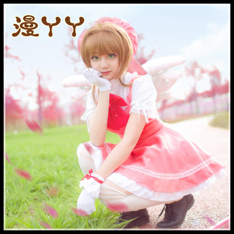 漫丫丫Cosplay服装魔卡少女樱小樱 木之本樱红白樱战斗服假