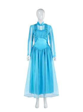 万圣节阴间大法师2cos服阿斯特丽德蓝色连衣裙角色扮演服