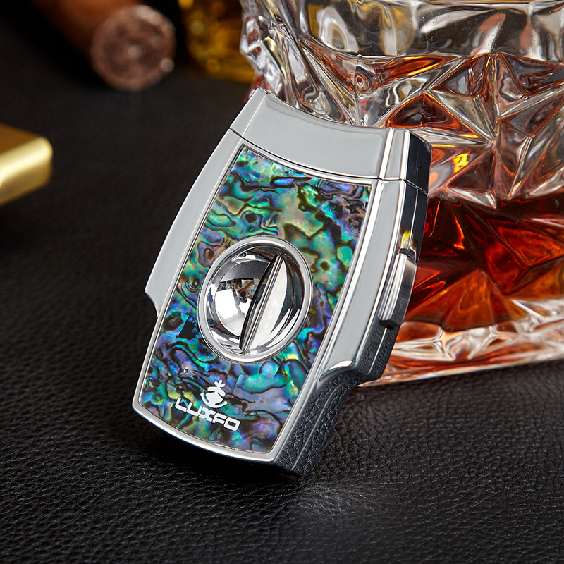 LUXFO鱼雷雪茄剪海贝壳表面V型剪