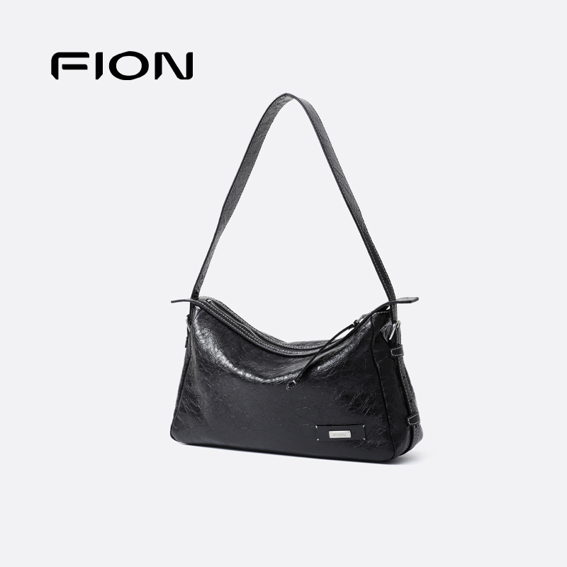 Fion/菲安妮真皮腋下包2025新款通勤高级小众单肩斜挎枕头包包女